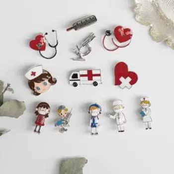 Брошь «Медицина», форма МИКС, цвет серебро