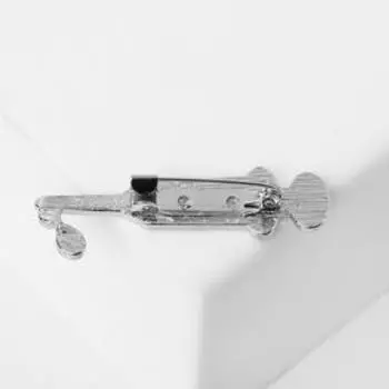 Брошь "Медицина" укольчик, цветная в серебре