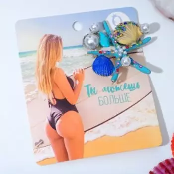 Брошь "Морская коллекция", цветная в серебре