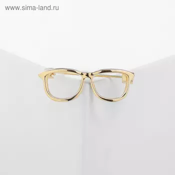 Брошь «Очки» оправа, цвет золото