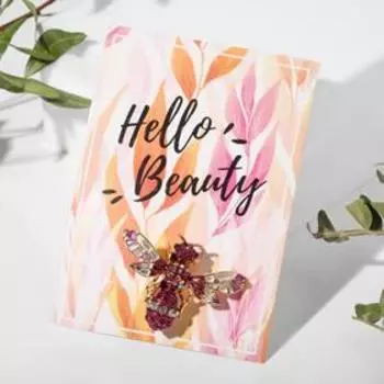 Брошь «Оса», цвет фиолетовый в золоте