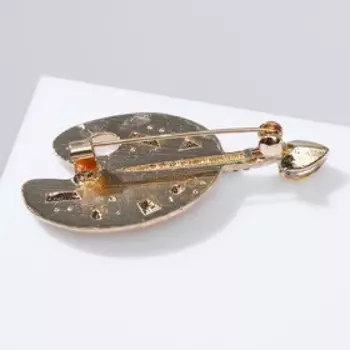 Брошь "Палитра" геометрия, цветная в золоте