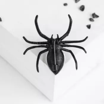 Брошь «Паук», цвет чёрно-фиолетовый