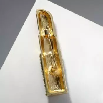 Брошь "Помада" футляр, цветная в золоте