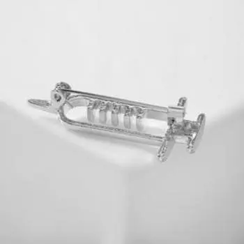 Брошь "Укол", цвет серебро