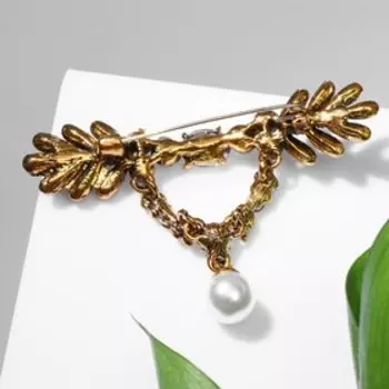 Брошь "Венец", цветная в чернёном золоте