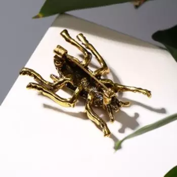 Брошь "Жучок", цветной в чернёном золоте