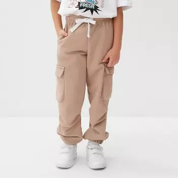 Брюки детские MINAKU, бежевые, рост 116 см