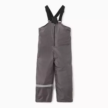 Брюки детские утеплённые, цвет графит, рост 146 см