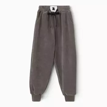 Брюки для девочек, НАЧЁС, цвет серый, рост 122-128 см