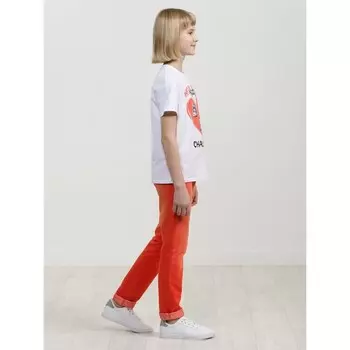 Брюки для девочек, рост 116 см, цвет красный