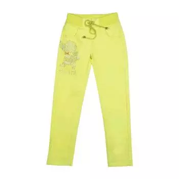 Брюки для девочек, рост 122 см, цвет лимонный
