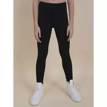 Брюки для девочек, рост 128 см, цвет чёрный