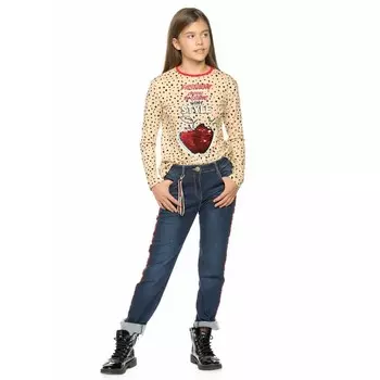 Брюки для девочек, рост 146 см, цвет тёмно-синий