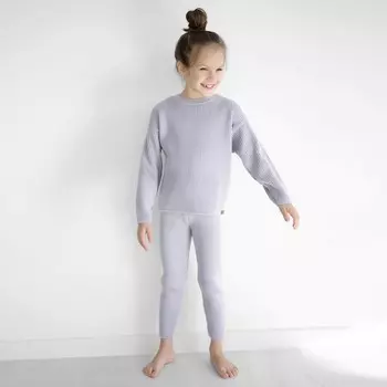 Брюки для девочек, рост 158 см, цвет светло-серый