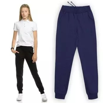 Брюки для девочек, рост 164 см, цвет джинсовый