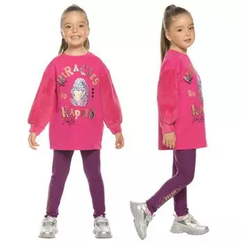 Брюки для девочек, рост 86 см, цвет пурпурный