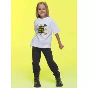 Брюки для девочек, рост 92 см, цвет чёрный