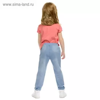 Брюки для девочек, рост 98 см, цвет джинс