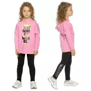 Брюки для девочек, рост 98 см, цвет черный