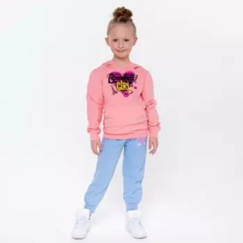 Брюки для девочки, цвет голубой, рост 122