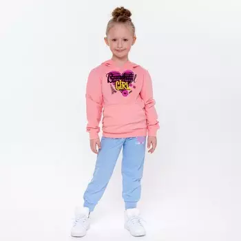 Брюки для девочки, цвет голубой, рост 128