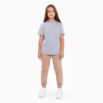 Брюки для девочки, цвет бежевый, рост 122 см