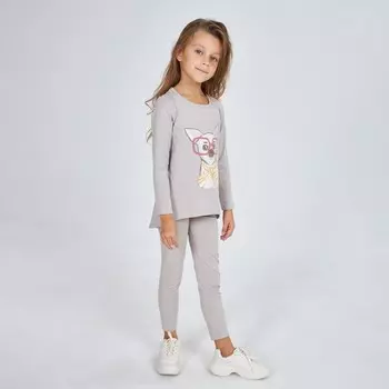 Брюки для девочки, цвет серый, рост 80 см