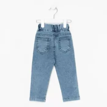 Брюки для девочки, цвет синий, рост 86