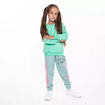 Брюки для девочки, цвет зелёный, рост 116