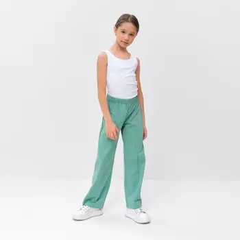 Брюки для девочки MINAKU цвет оливковый, рост 116 см