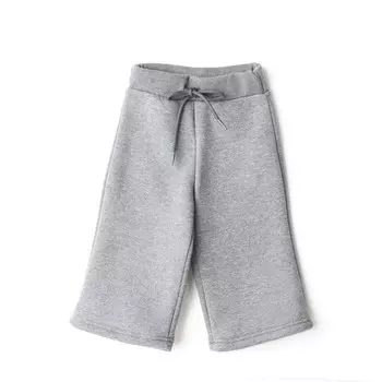 Брюки с начёсом для девочки, рост 80 см, тёмно-серые