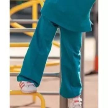 Брюки для девочки, рост 146 см, цвет бирюзовый