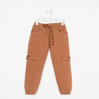 Брюки для мальчика А.340192, цвет коричневый, рост 104 см