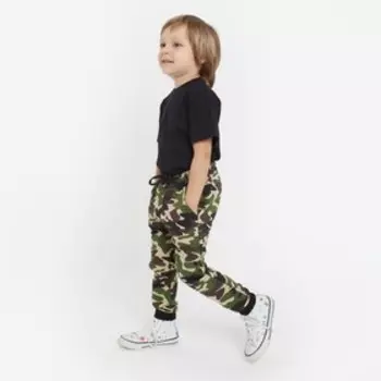 Брюки для мальчика, цвет камуфляж, рост 122-128 см