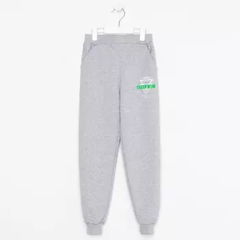 Брюки для мальчика, цвет серый, рост 158