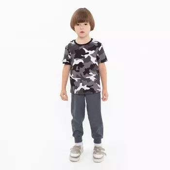 Брюки для мальчика, цвет серый, рост 140 см