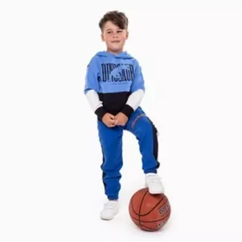 Брюки для мальчика, цвет синий, рост 128