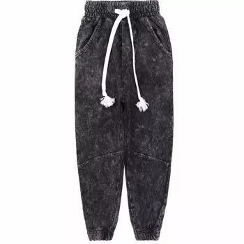 Брюки для мальчика, цвет тёмно-серый, рост 128 см