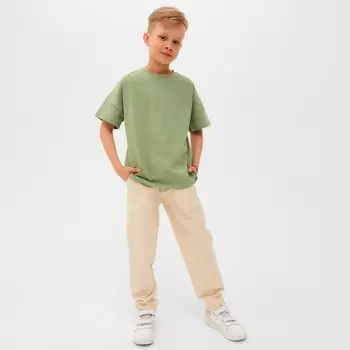 Брюки для мальчика MINAKU: Cotton collection, цвет молочный, рост 152 см