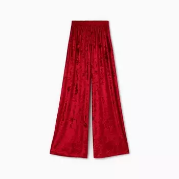 Брюки домашние женские KAFTAN «Бархат», размер 40-42, бордовые