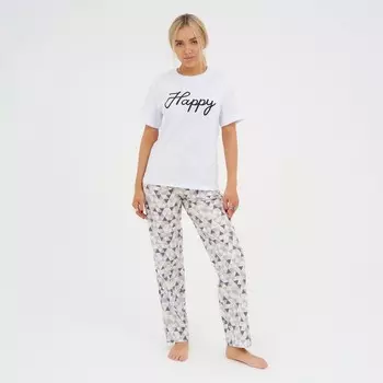 Брюки домашние женские KAFTAN «Треугольники», размер 40-42, серые