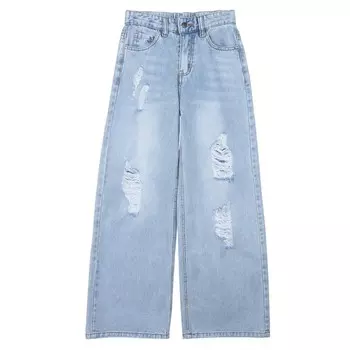 Брюки джинсовые для девочек, рост 146 см