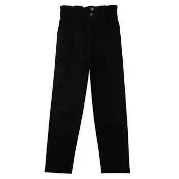 Брюки джинсовые для девочки, рост 128 см, цвет чёрный