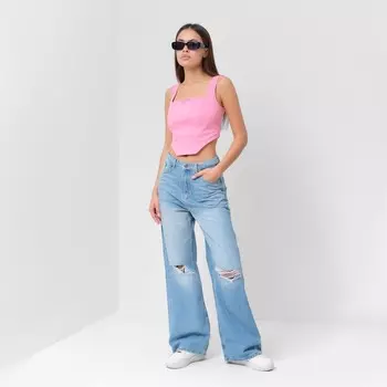 Джинсы женские палаццо MIST: Denim, размер (28) 44, голубые