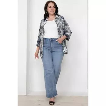 Брюки джинсовые женские, размер 50