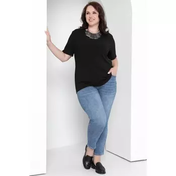 Брюки джинсовые женские, размер 52