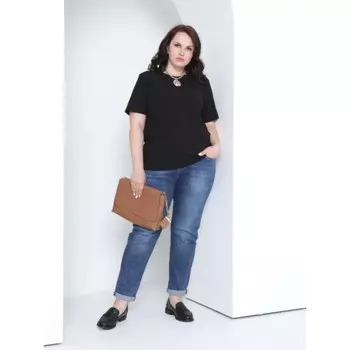 Брюки джинсовые женские, размер 52