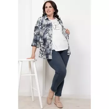 Брюки джинсовые женские, размер 58