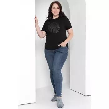 Брюки джинсовые женские, размер 66